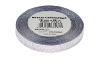 Wstążka brokatowa srebrna 12mmx22m WB12-2 Brewis